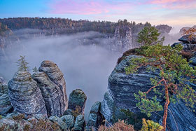 Elbsanssteingebirge im Herbst